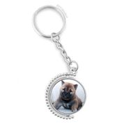 Diythinker Erkek Pippy Köpek Hayvan Sevimli Resim Döndürülebilir Çok Renkli 3x9 cm Anahtarlık