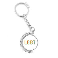 Diythinker Erkek Renkli LGBT Gökkuşağı Homo Döndürülebilir Çok Renkli 3x9 cm Anahtarlık