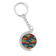 Diythinker Erkek Resim Japon Kültürü Yaprakları Döndürülebilir Çok Renkli 3x9 cm Anahtarlık