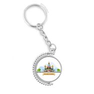 Diythinker Erkek Rusya Katedrali Desen İllüstrasyon Döndürülebilir Çok Renkli 3x9 cm Anahtarlık