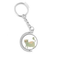 Diythinker Erkek Sevimli Camgöbeği Kedi Hayvan Suluboya Döndürülebilir Çok Renkli 3x9 cm Anahtarlık