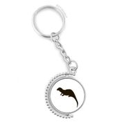 Diythinker Erkek Siyah Seaotter Hayvan Portrayal Döndürülebilir Çok Renkli 3x9 cm Anahtarlık