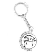 Diythinker Erkek Tembel Çizgili Kedi Yatma Hattı Döndürülebilir Çok Renkli 3x9 cm Anahtarlık