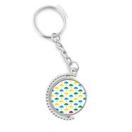 Diythinker Erkek Yağmur Şemsiyesi Hava Bulut Döndürülebilir Çok Renkli 3x9 cm Anahtarlık