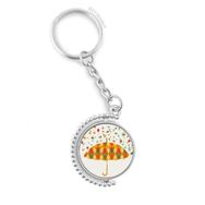 Diythinker Erkek Yağmur Şemsiyesi Hava Damla Desenli Döndürülebilir Çok Renkli 3x9 cm Anahtarlık
