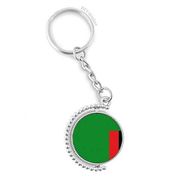 Diythinker Erkek Zambiya Ulusal Bayrağı Afrika Ülke Döndürülebilir Çok Renkli 3x9 cm Anahtarlık