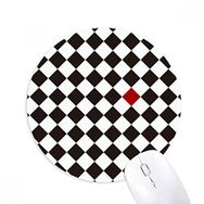 Dıythinker Eşkenar Dörtgen Çizgi Sanatı Tahıl İllüstrasyon Desen Baskılı Yuvarlak Kaymaz Kauçuk Mouse Pad