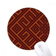 Dıythinker Eşkenar dörtgen Labirent İllüstrasyon Desen Baskılı Yuvarlak Kaymaz Kauçuk Mouse Pad