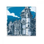 Dıythinker Eski Kale Ortaçağ Şövalyeleri Avrupa Amblemi Seramik 10x10 cm Seramik Karo