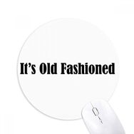 Dıythinker Eski Moda Kokteyl Adı Baskılı Yuvarlak Kaymaz Kauçuk Mouse Pad
