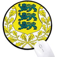 Dıythinker Estonya Ulusal Amblem Ülke Yuvarlak Kaymaz Mouse Pad