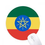 Dıythinker Etiyopya Ulusal Bayrak Afrika Ülke Baskılı Yuvarlak Kaymaz Kauçuk Mouse Pad