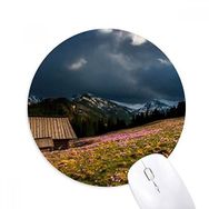 Dıythinker Ev Çiçek Orman Bilim Doğa Manzarası Baskılı Yuvarlak Kaymaz Kauçuk Mouse Pad