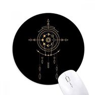 Dıythinker Evren Totem Desenli Geometri Baskılı Yuvarlak Kaymaz Kauçuk Mouse Pad