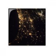 Dıythinker Evren Uzay Gizemi Altın Nebula Segment İllüstrasyon 10x10 cm Seramik Karo