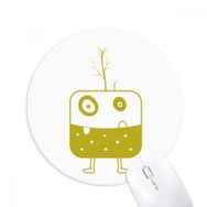 Dıythinker Evren Uzaylı Canavar Yeşil Yaratık Baskılı Yuvarlak Kaymaz Kauçuk Mouse Pad