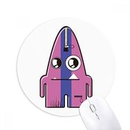 Dıythinker Evren Uzaylı Çizgili Mor Canavar Baskılı Yuvarlak Kaymaz Kauçuk Mouse Pad