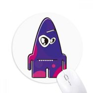 Dıythinker Evren Uzaylı Mor Canavar Baskılı Yuvarlak Kaymaz Kauçuk Mouse Pad