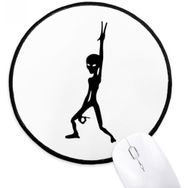 Dıythinker Evren ve Uzay Alien Yuvarlak Kaymaz Mouse Pad