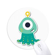 Dıythinker Evren ve Uzaylı Cyclops Canavar Baskılı Yuvarlak Kaymaz Kauçuk Mouse Pad