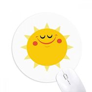 Dıythinker Evren ve Uzaylı Gülümseyen Güneş Baskılı Yuvarlak Kaymaz Kauçuk Mouse Pad