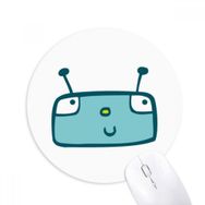 Dıythinker Evren ve Uzaylı Mavi Robot Baskılı Yuvarlak Kaymaz Kauçuk Mouse Pad