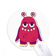 Dıythinker Evren ve Uzaylı Pembe Canavar Baskılı Yuvarlak Kaymaz Kauçuk Mouse Pad