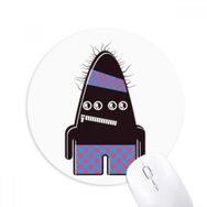 Dıythinker Evren ve Uzaylı Siyah Canavar Baskılı Yuvarlak Kaymaz Kauçuk Mouse Pad