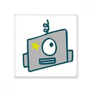 Dıythinker Evren ve Uzaylı Tek Gözlü Robot 10x10 cm Seramik Karo