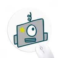 Dıythinker Evren ve Uzaylı Tek Gözlü Robot Baskılı Yuvarlak Kaymaz Kauçuk Mouse Pad