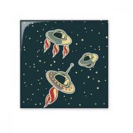 Dıythinker Evren ve Uzaylı UFO Seramik 10x10 cm Seramik Karo