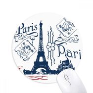 Dıythinker Eyfel Kulesi Fransa Paris Çizgi Çizim Baskılı Yuvarlak Kaymaz Kauçuk Mouse Pad