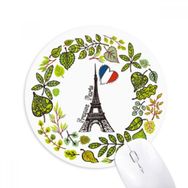 Dıythinker Eyfel Kulesi Paris Fransa İllüstrasyon Baskılı Yuvarlak Kaymaz Kauçuk Mouse Pad
