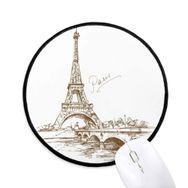 Dıythinker Eyfel Kulesi Paris Fransa Yuvarlak Kaymaz Mouse Pad