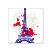 Dıythinker Eyfel Kulesi Silüeti Fransa Paris Seramik Bisque Fayans Dekorasyon 10x10 cm Seramik Karo
