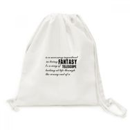 Dıythinker Fantasy Is Here Alıntılar Kanvas İpli Sırt Çantası