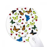 Dıythinker Farklı Boyutlarda Uçan Kelebek Baskılı Yuvarlak Kaymaz Kauçuk Mouse Pad