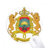 Dıythinker Fas Afrika Ulusal Amblem Baskılı Yuvarlak Kaymaz Kauçuk Mouse Pad