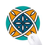 Dıythinker Fas Stili Geometri Soyut Desen Baskılı Yuvarlak Kaymaz Kauçuk Mouse Pad