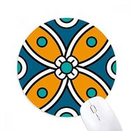 Dıythinker Fas Tarzı Çiçek Soyut Desen Baskılı Yuvarlak Kaymaz Kauçuk Mouse Pad