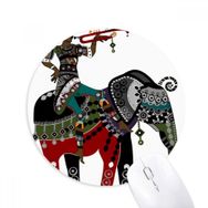 Dıythinker Fil Trekking Çin Azınlık Giyinme Baskılı Yuvarlak Kaymaz Kauçuk Mouse Pad