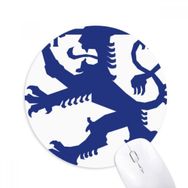 Dıythinker Finlandiya Ulusal Amblem Ülke Sembolü Baskılı Yuvarlak Kaymaz Kauçuk Mouse Pad