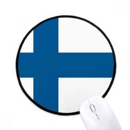 Dıythinker Finlandiya Ulusal Bayrağı Avrupa Ülke Yuvarlak Kaymaz Mouse Pad