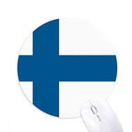 Dıythinker Finlandiya Ulusal Bayrak Avrupa Ülke Baskılı Yuvarlak Kaymaz Kauçuk Mouse Pad