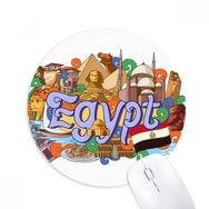 Dıythinker Firavun Piramit Mısır Grafiti Baskılı Yuvarlak Kaymaz Kauçuk Mouse Pad