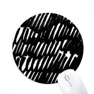 Dıythinker Fırça İşi Düzensiz Eğri Doku Baskılı Yuvarlak Kaymaz Kauçuk Mouse Pad