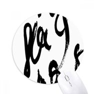 Dıythinker Fırça İşi Grafik Sense Doku Baskılı Yuvarlak Kaymaz Kauçuk Mouse Pad
