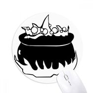Dıythinker Fire Happy Fear Cadılar Bayramı Baskılı Yuvarlak Kaymaz Kauçuk Mouse Pad