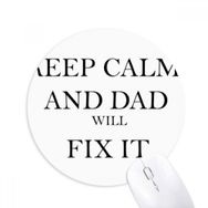 Dıythinker Fix It Dad Festival Baskılı Yuvarlak Kaymaz Kauçuk Mouse Pad
