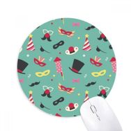 Dıythinker Fiyonk Brezilya Karnaval Elemanı Baskılı Yuvarlak Kaymaz Kauçuk Mouse Pad